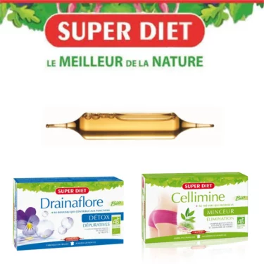 SUPER DIET Cellimine Slimming + Drainaflore Detox 2 ampułki x 15 ml TESTER