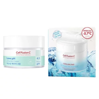 CELL FUSION C Low pHarrier Cream 55 ml + Cooling Pad 2 płatki (zestaw)