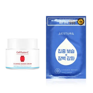 CELL FUSION C Calming Down Cream 50 ml + maska ceramidowa 1 szt