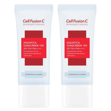 CELL FUSION C Aquatica Sunscreen 100 SPF 50+ / PA ++++ (Post a Cure Sunscreen) 35 ml+35 ml