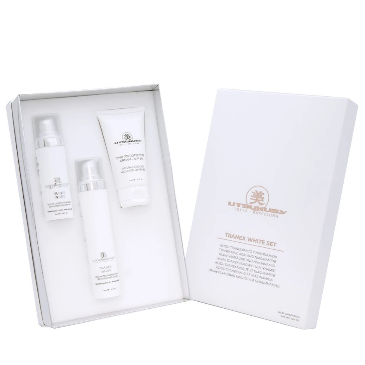 UTSUKUSY Tranex White Set- zestaw (50 ml + 30 ml + 50 ml)